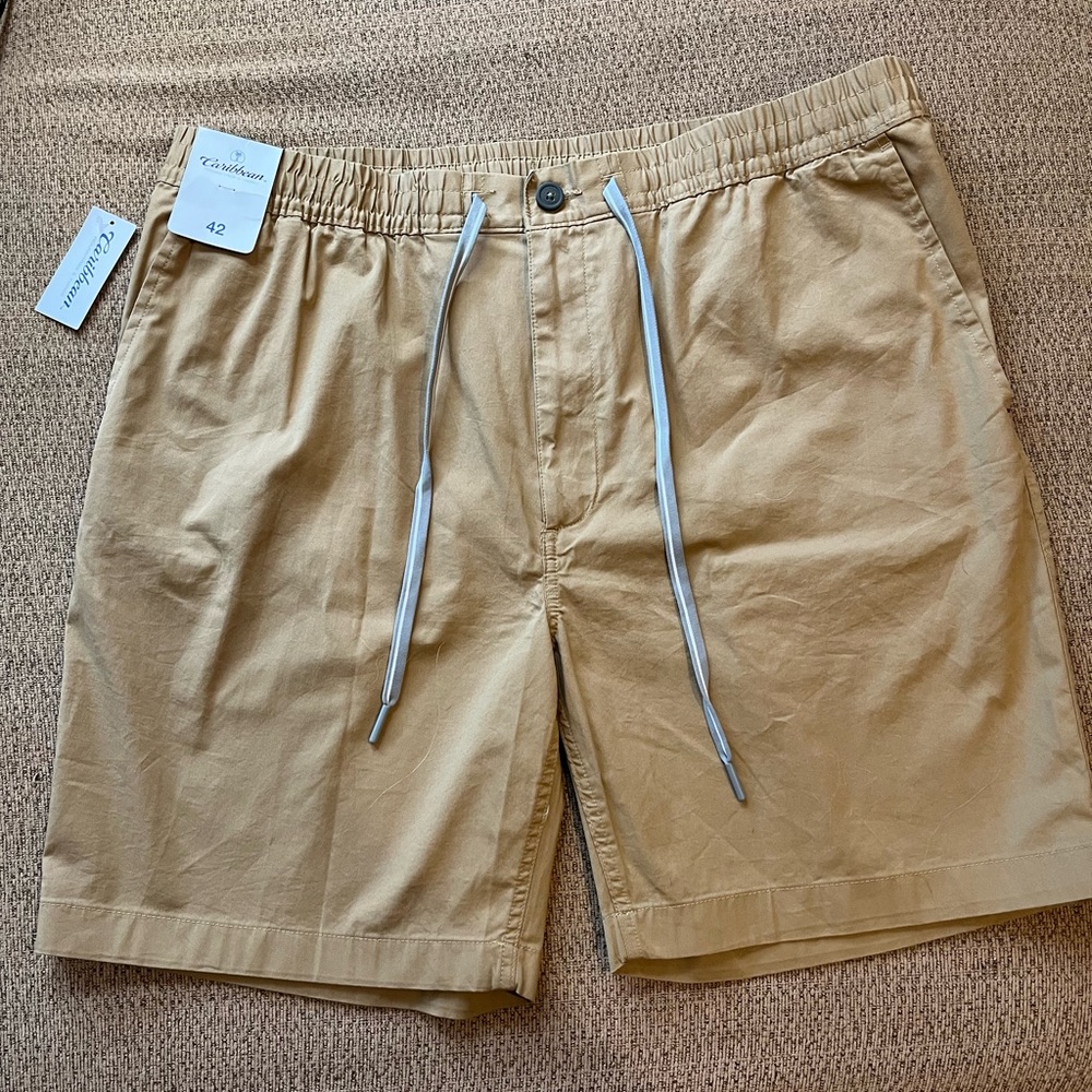 Caribbean NWT Mens Tan Shorts